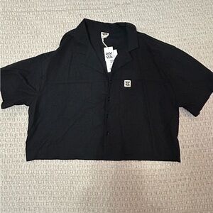 Lucy & Yak Alfie Shirt Black Short Sleeve Button-Up Shirt